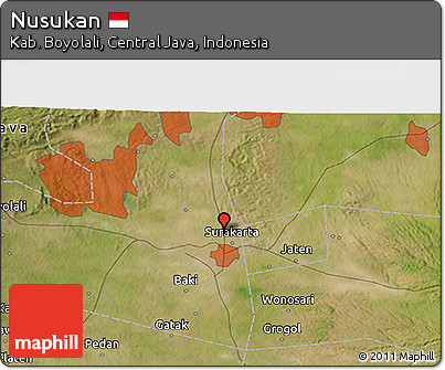 Satellite 3D Map of Nusukan