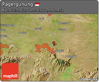 Satellite 3D Map of Pagergunung