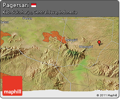 Satellite 3D Map of Pagersari