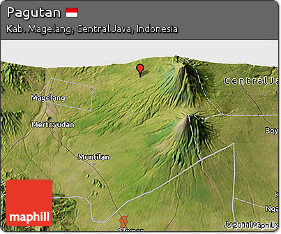 Satellite 3D Map of Pagutan