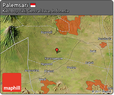 Satellite 3D Map of Palemsari