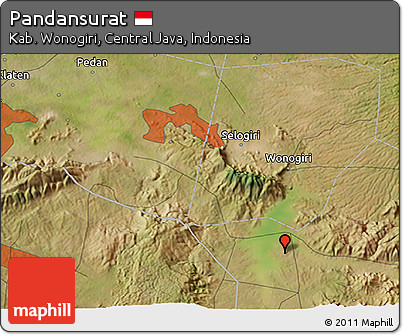 Satellite 3D Map of Pandansurat