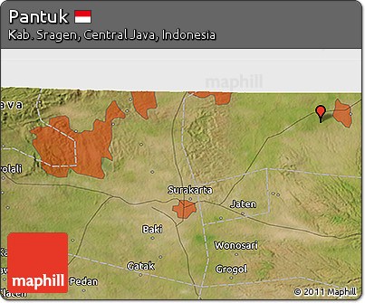 Satellite 3D Map of Pantuk