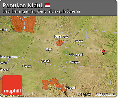 Satellite 3D Map of Panukan Kidul