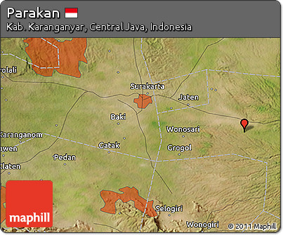 Satellite 3D Map of Parakan