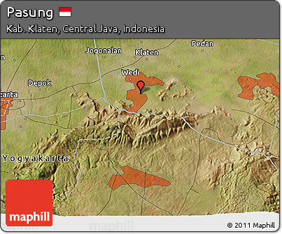 Satellite 3D Map of Pasung