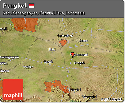 Satellite 3D Map of Pengkol