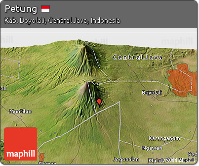 Satellite 3D Map of Petung