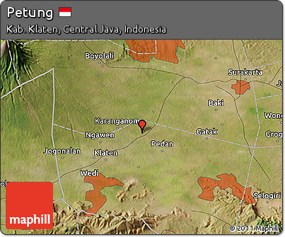 Satellite 3D Map of Petung