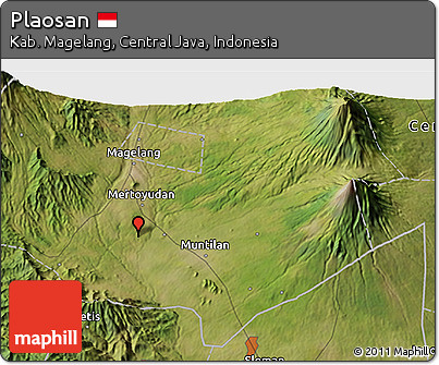Satellite 3D Map of Plaosan