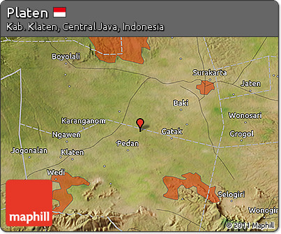 Satellite 3D Map of Platen