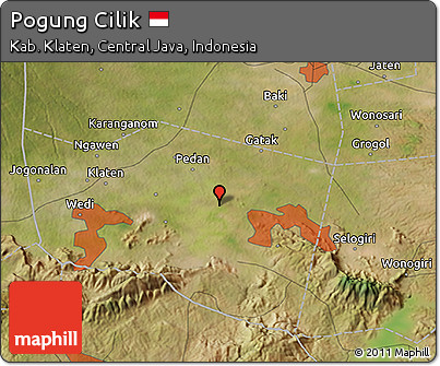 Satellite 3D Map of Pogung Cilik