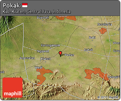 Satellite 3D Map of Pokak