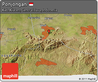 Satellite 3D Map of Ponjongan