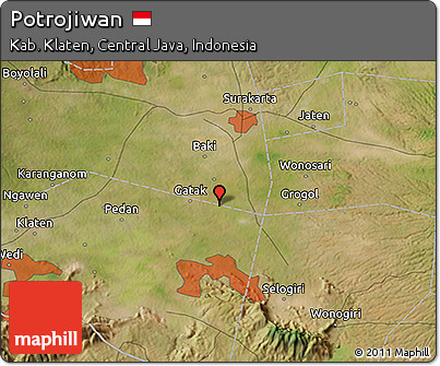 Satellite 3D Map of Potrojiwan