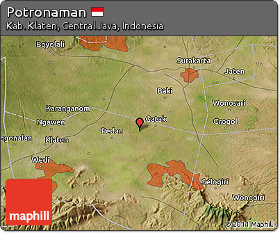 Satellite 3D Map of Potronaman