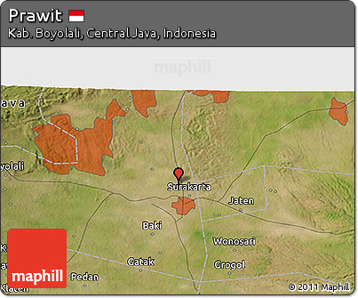 Satellite 3D Map of Prawit