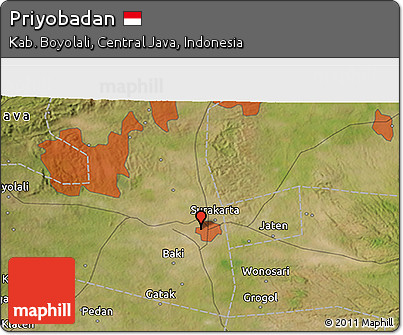 Satellite 3D Map of Priyobadan