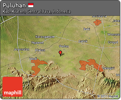 Satellite 3D Map of Puluhan