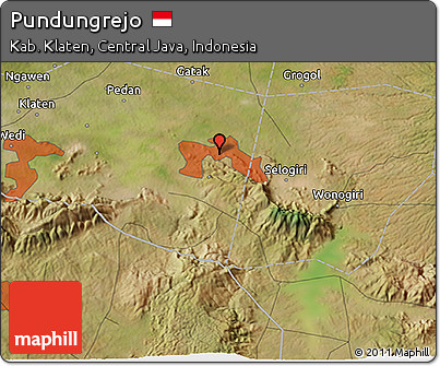 Satellite 3D Map of Pundungrejo