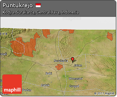 Satellite 3D Map of Puntukrejo