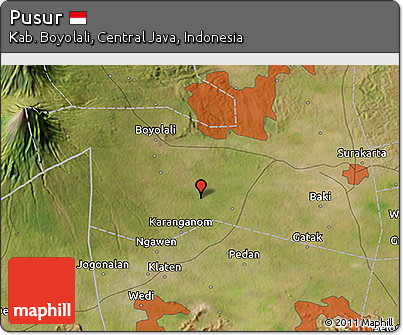 Satellite 3D Map of Pusur