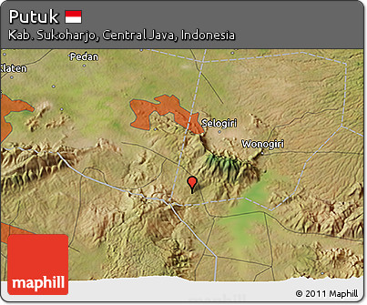Satellite 3D Map of Putuk