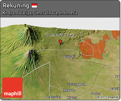 Satellite 3D Map of Rekuning