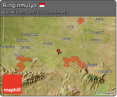 Satellite 3D Map of Ringinmulyo