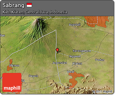Satellite 3D Map of Sabrang