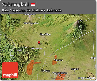 Satellite 3D Map of Sabrangkali