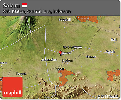 Satellite 3D Map of Salam