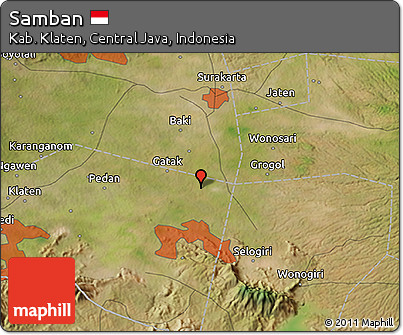 Satellite 3D Map of Samban