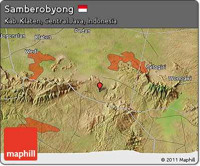 Satellite 3D Map of Samberobyong