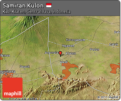 Satellite 3D Map of Samiran Kulon