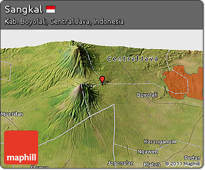 Satellite 3D Map of Sangkal