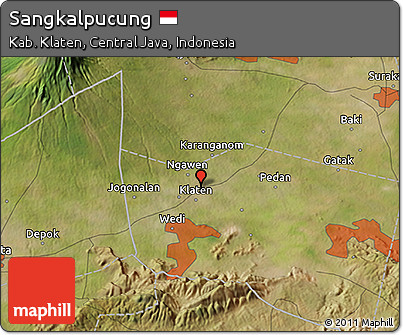 Satellite 3D Map of Sangkalpucung