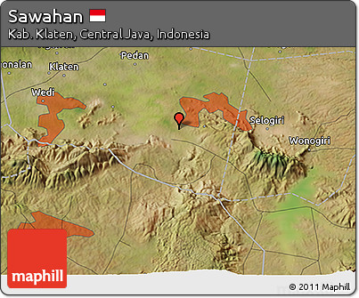 Satellite 3D Map of Sawahan