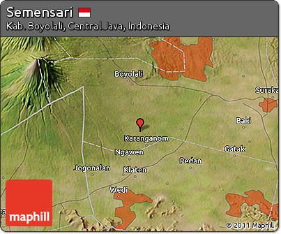 Satellite 3D Map of Semensari