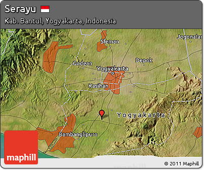 Satellite 3D Map of Serayu