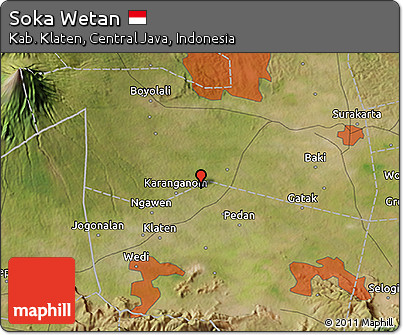 Satellite 3D Map of Soka Wetan