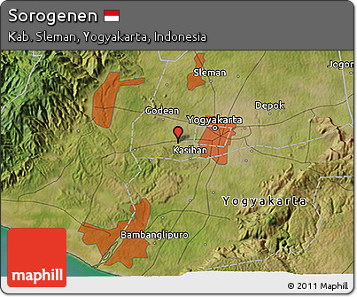 Satellite 3D Map of Sorogenen