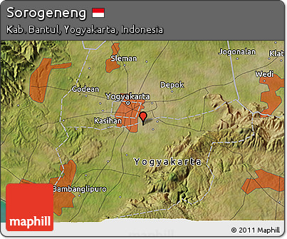 Satellite 3D Map of Sorogeneng