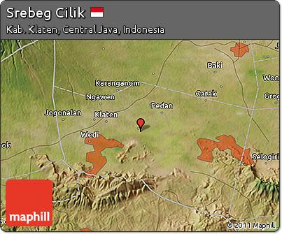 Satellite 3D Map of Srebeg Cilik