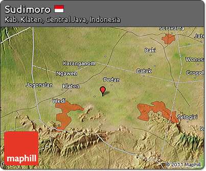 Satellite 3D Map of Sudimoro