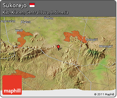 Satellite 3D Map of Sukorejo