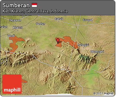 Satellite 3D Map of Sumberan