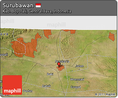Satellite 3D Map of Surubawan