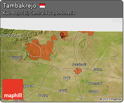 Satellite 3D Map of Tambakrejo