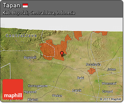 Satellite 3D Map of Tapan